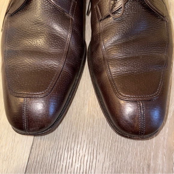 Salvatore Ferragamo Florence Men\'s Oxford Dress Shoes‎ Brown  Pebble Size 11 ЕЕ main image 6